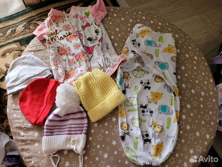 Детские вещи для девочки с 0+ и до 3х мес пакетом