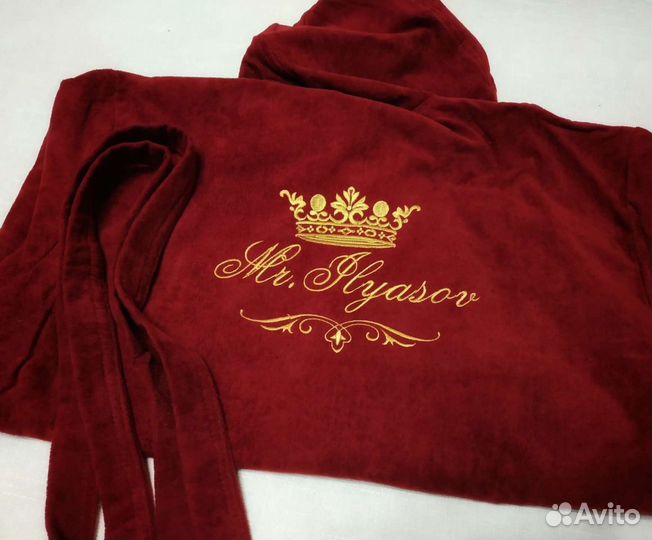 Вышивка на махровом халате