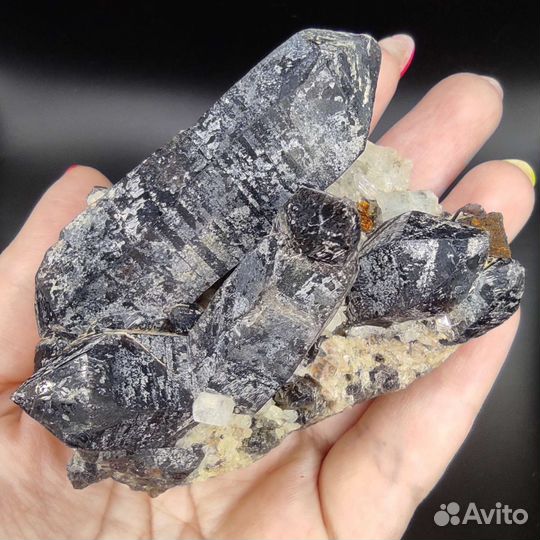 Морион, топаз, друза