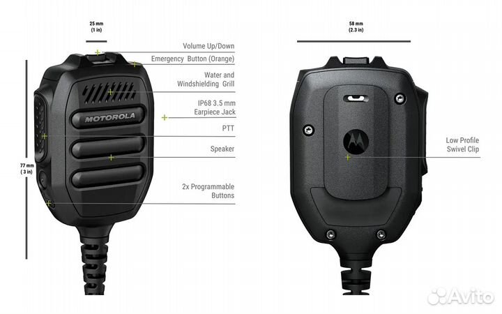 Аудио-гарнитура и микрофон для Motorola R7