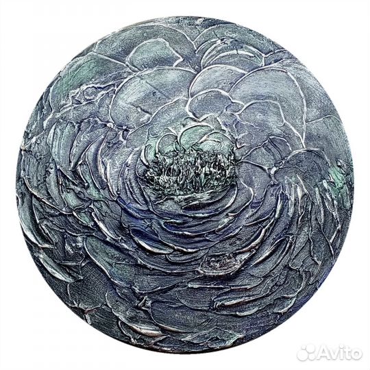 Интерьерная картина фактурная круглая 30 см