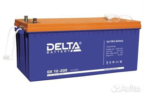 Delta GX12-200 Аккумулятор гелевый 200 Ач