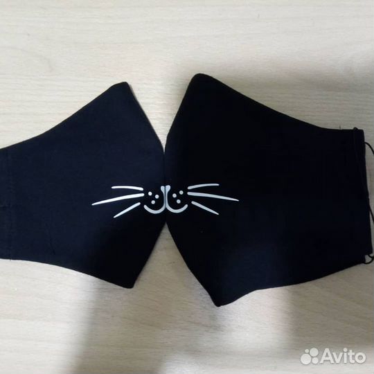 Маски анатомические многоразовые двухслойные трико