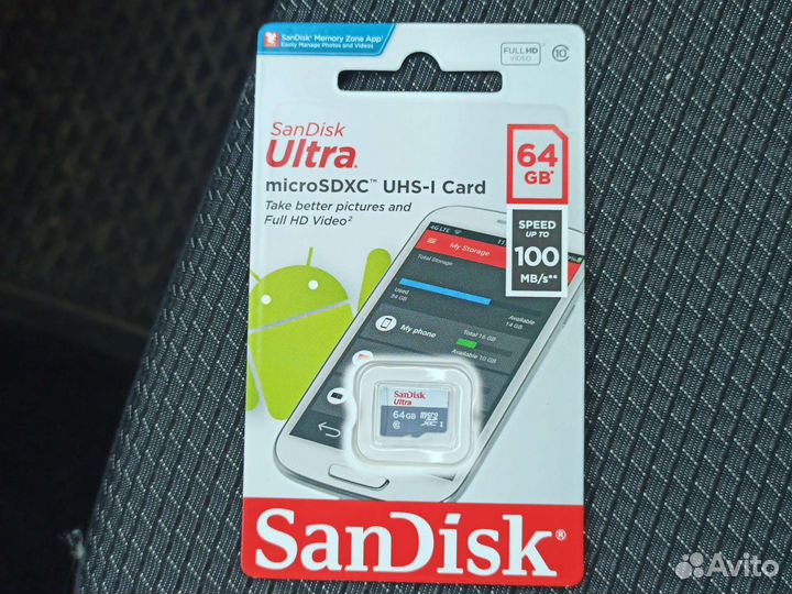 Карта памяти MicroSD Samsung 64Gb