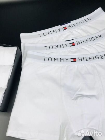 Трусы мужские tommy hilfiger белые хлопок арт.987