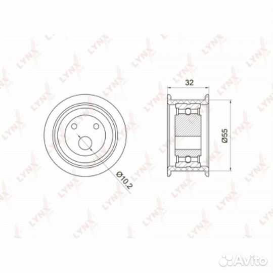 Lynxauto PB-1026 Ролик натяжной ремня грм