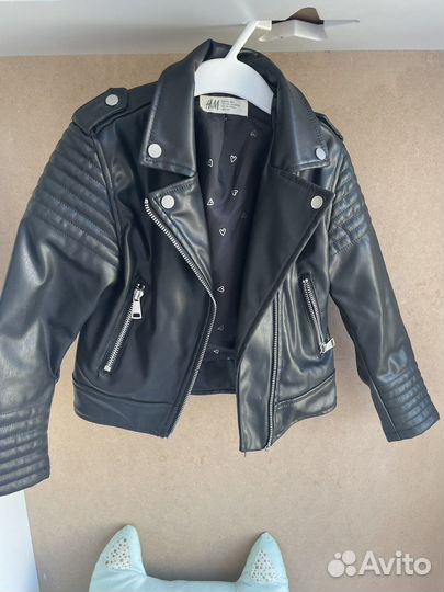 Кожанная куртка HM