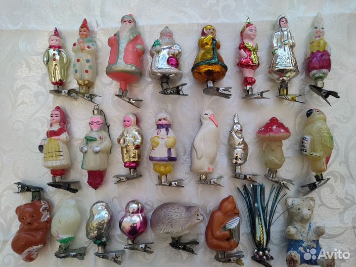 Елочные игрушки СССР на прищепке