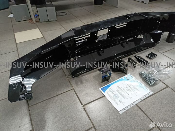 Силовой передний бампер Шевроле Нива под лебедку