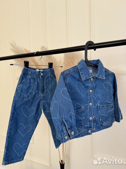 Джинсовый костюм zara