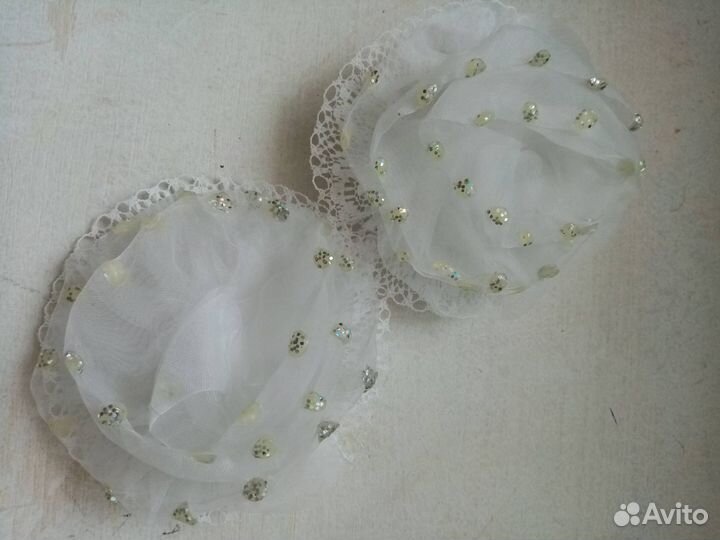 Банты для волос белые