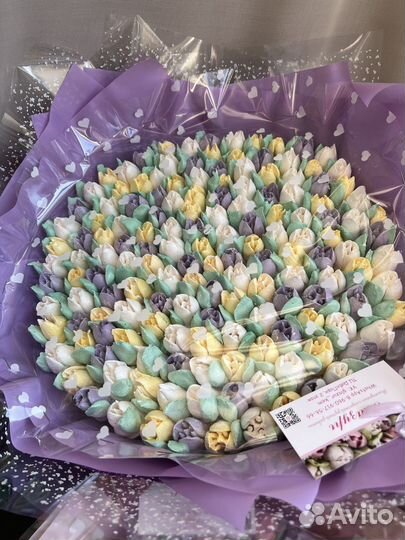 Букет из зефира на день учителя/воспитателя