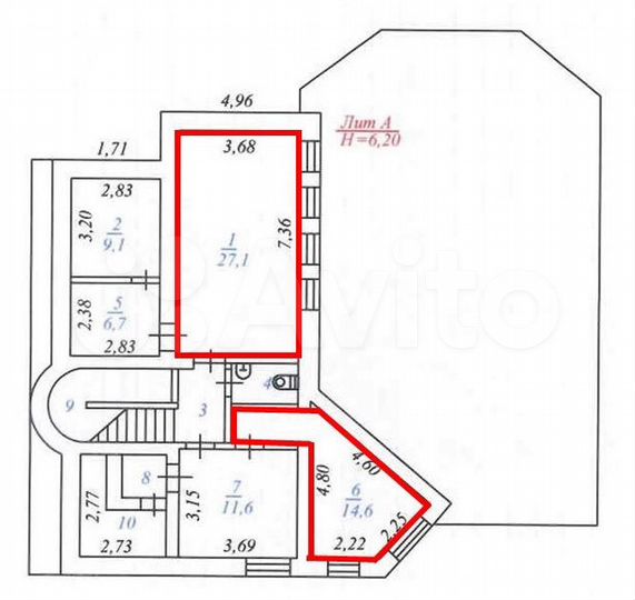 Офис, 27.1 м²