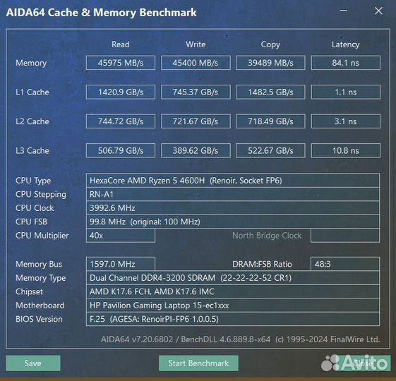 Игровой ноутбук HP Ryzen5/GTX1650/16GB