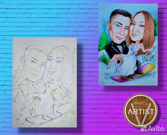 Портрет шарж по фото