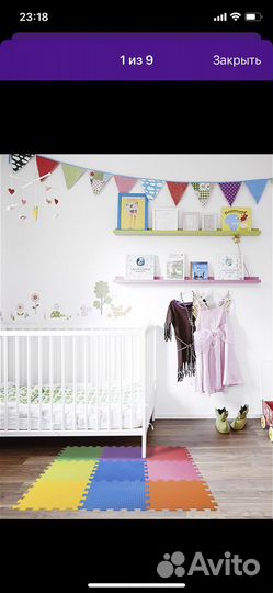 Мягкий пол коврик-пазл, ласточкин хвост