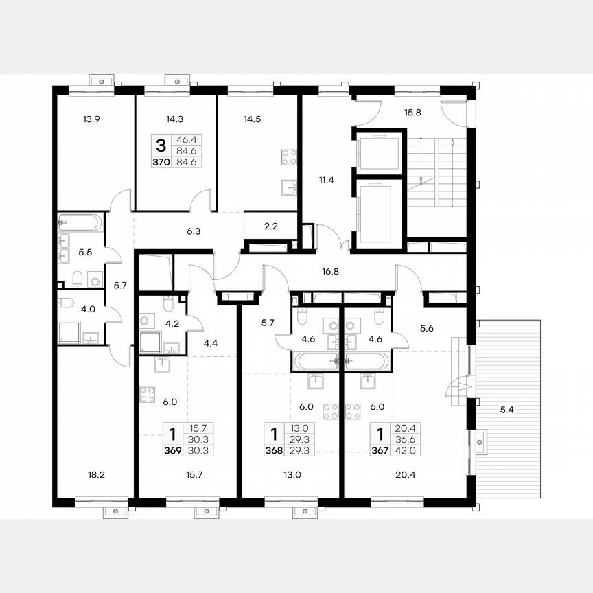 Квартира-студия, 30,3 м², 14/23 эт.
