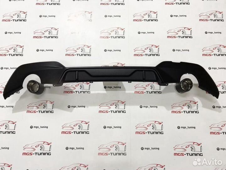 Диффузор BMW 3 G20 M Мат с насадками Akrapovic