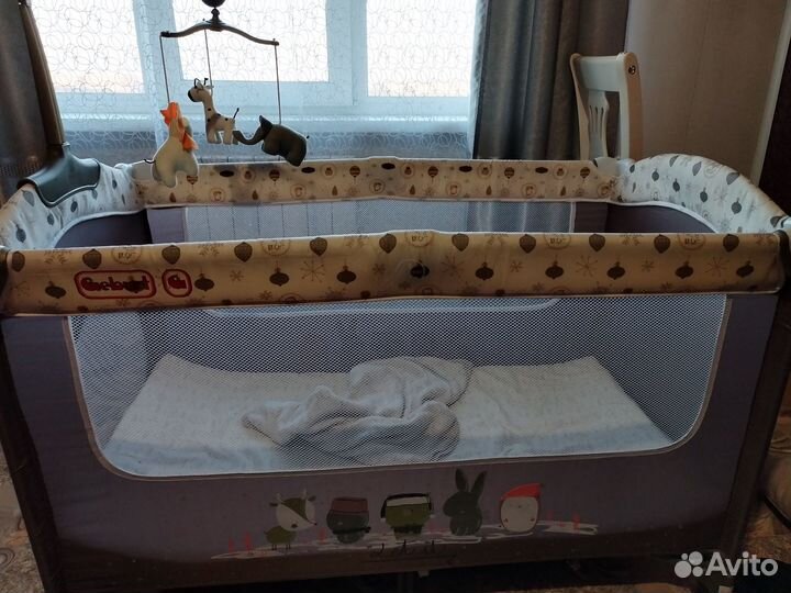 Детская кровать манеж с матрасом