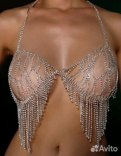 Цепочка для тела со стразами