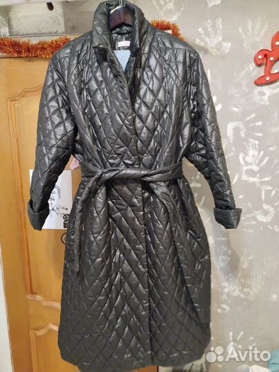 Пальто демисезонное стеганое большой размер
