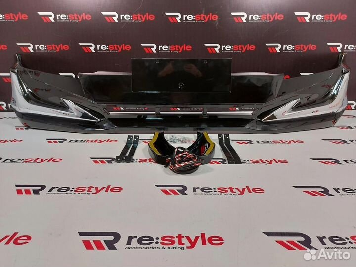 Губа передняя Prado 120 Стиль Modellista