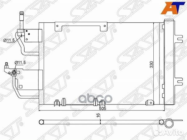 Радиатор кондиционера Opel Astra 04-13 / Zafira