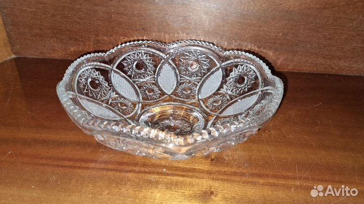 Фруктовница хрустальная