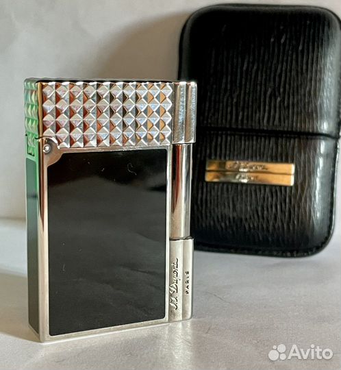 Зажигалка Dupont Ligne Gatsby Platinum & Black NEW