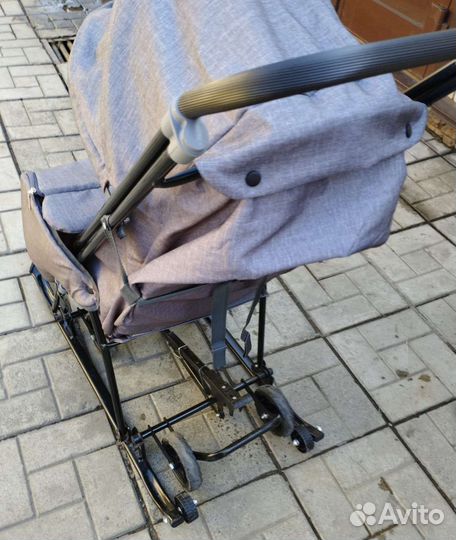 Детские санки коляска galaxy Снежинка универсал 1