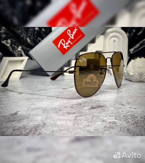 Очки Ray Ban Aviator коричневые