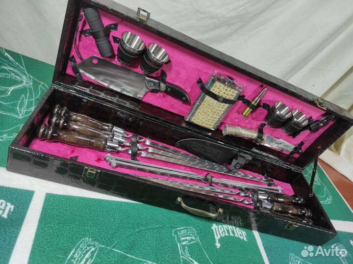 Подарочный набор шашлычный в кейсе шампура