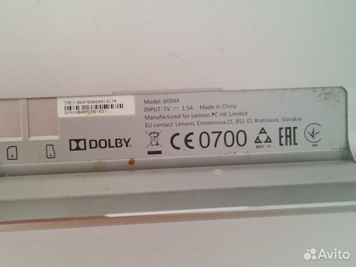 Планшет на запчасти lenovo yoga tab 8