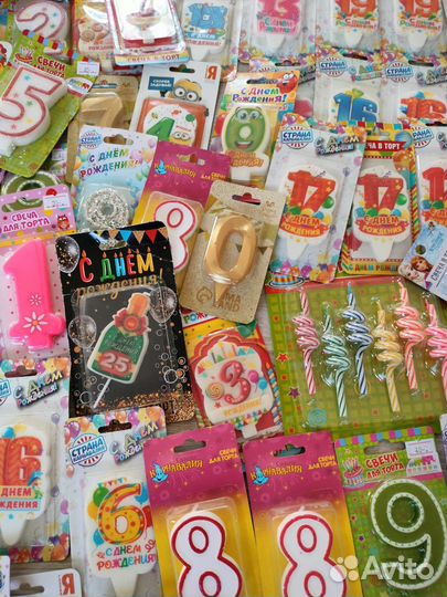 Свечи для торта, свечи цифры, свечи с надписями