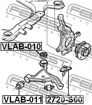 Vlab011 Сайлентблок переднего нижнего рычага