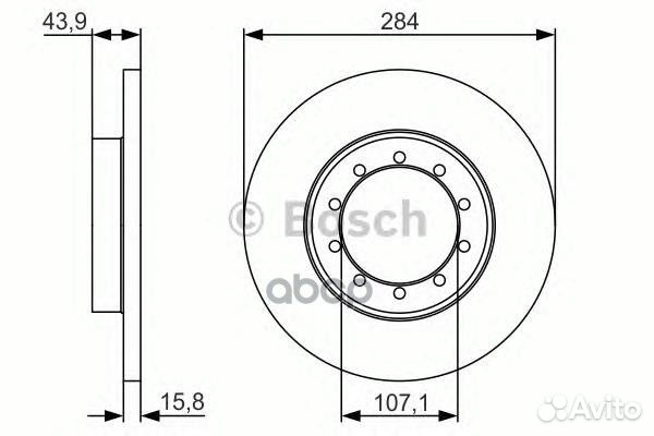 Диск тормозной 0986479A34 Bosch