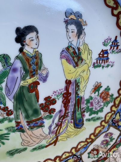 Тарелка китай ручная работа фарфор