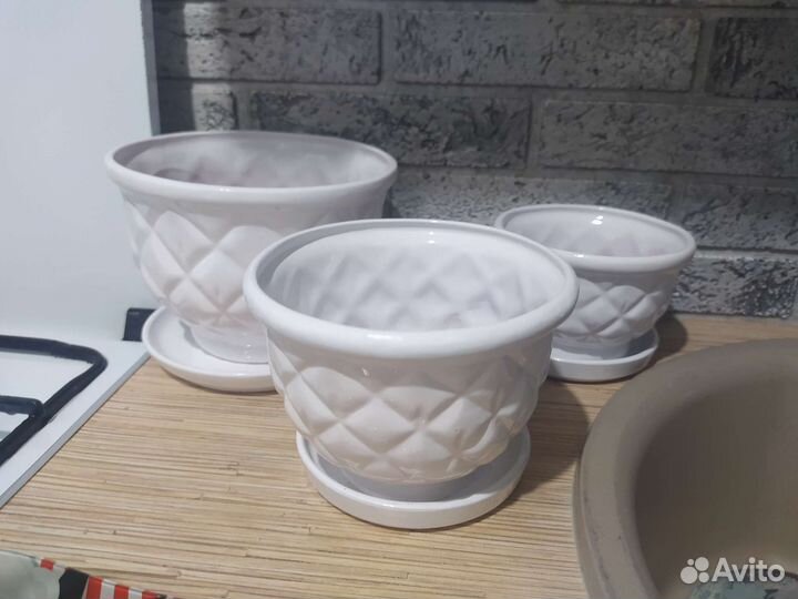 Набор горшков для цветов 3шт