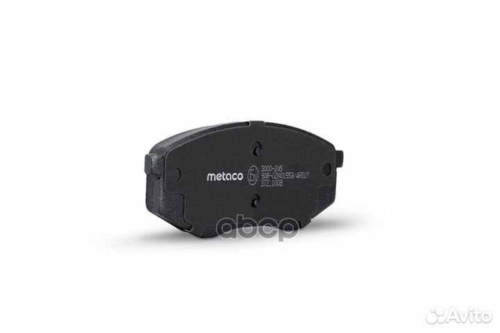 Колодки тормозные передние к-кт 3000-245 metaco