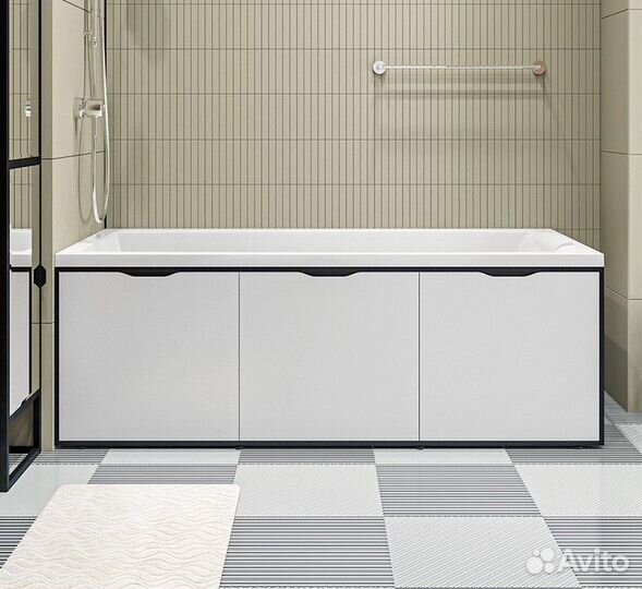 Экран для ванны 150 Grunge Loft white