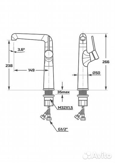 PL1194-8 смеситель для раковины