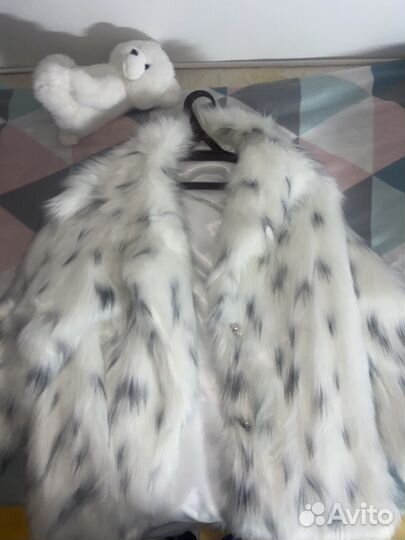 Искусственная шуба белая