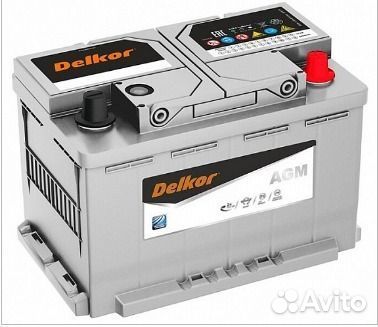 Аккумулатор Delkor AGM LN4 / H7 80Ач Start-Stop
