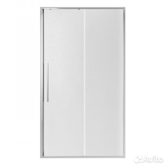 Дверь в нишу NG-65-13CH (130*195) хром, стекло ши