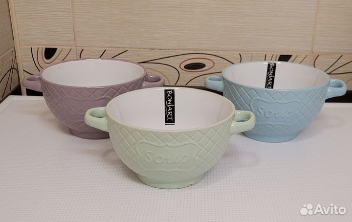 Новый набор бульонниц, керамика