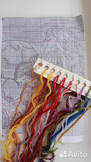 Остатки наборов для вышивания