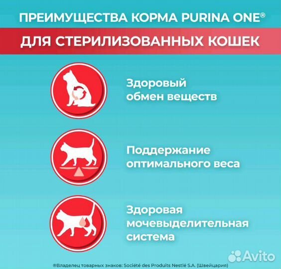 Сухой корм для кошек Purina one 3 кг