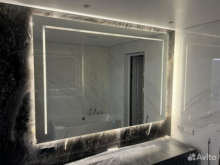 Зеркало с подсветкой, сенсорная кнопка