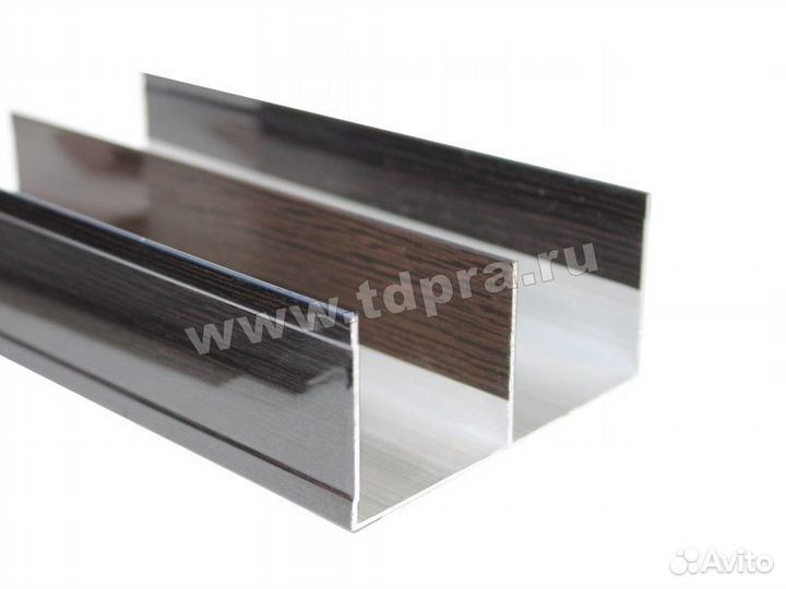 Венге темный глянец Направляющая верхняя 5,9 KR02