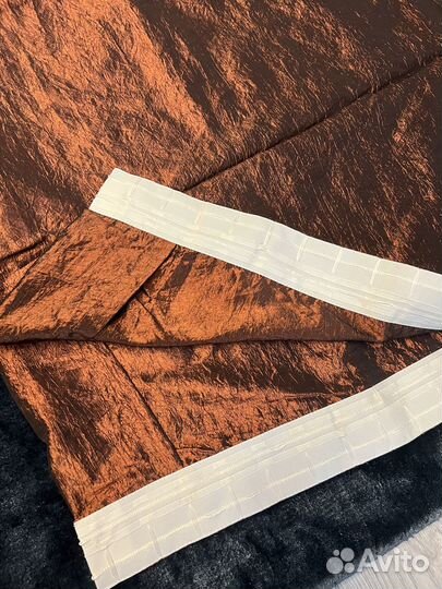 Комплект штор / гардин цвет шоколад на ленте